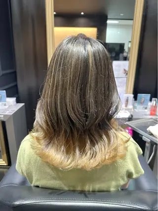 ミディアム ボブスタイル/ 透明感カラー/八幡のヘアスタイル