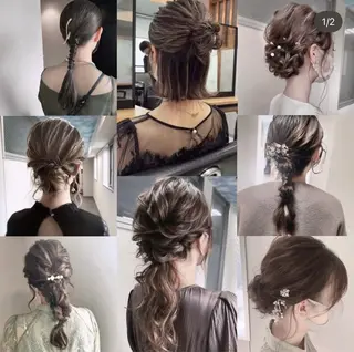 ヘアアレンジ 松井那津子 /ハイライトブリーチのヘアスタイル