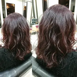 ミディアム カラー ACROあべの店所属・艶カラー/インナー /グラデ/大西小百合のヘアスタイル