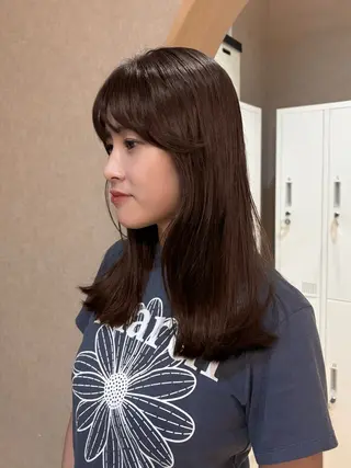 ミディアム 似合わせ/ベージュ /レイヤー/りほ🤍のヘアスタイル