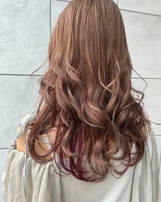 セミロング カラー 駅チカ【ali'i】 アリイ花崎友美☘のヘアスタイル