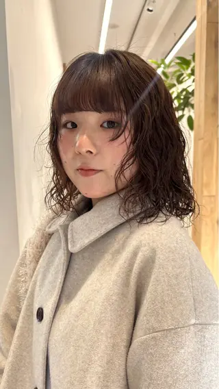 パーマ miyu 透明感カラー/ボブのヘアスタイル