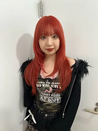 ロング 💥ウルフカット デザインあんな💥のヘアスタイル