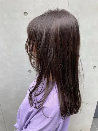 セミロング カラー ヘアアレンジ 福壽 優奈のヘアスタイル