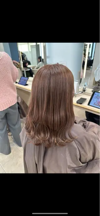 セミロング カラー お悩み改善 黄金比みくのヘアスタイル