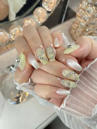 ネイル 23時まで❤︎韓国、 ワンホンネイルのネイルデザイン