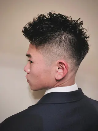 ショート パーマ メンズ HIROGINZA ヒロ銀座 青山所属・マツオ リュウホウ🐉のヘアスタイル