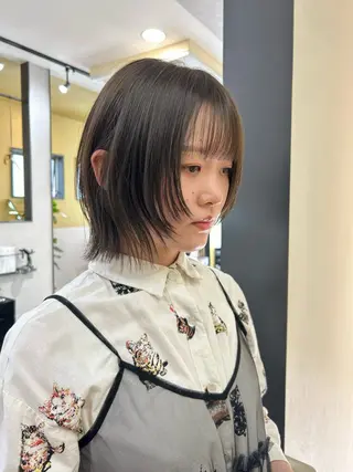 ミディアム hub hair 透明感/レイヤーのヘアスタイル