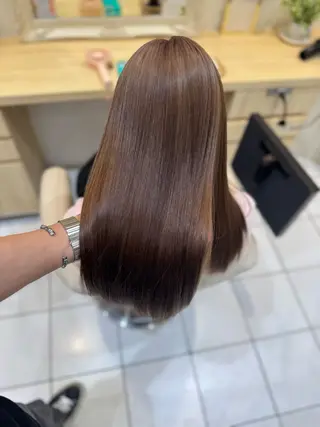 ロング ハイトーンカラー 髪質改善カラーノトのヘアスタイル