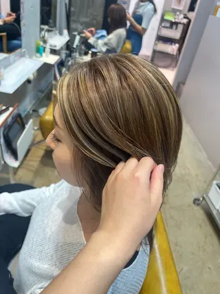 ロング カコ/レイヤーカット ヘアアレンジのヘアスタイル