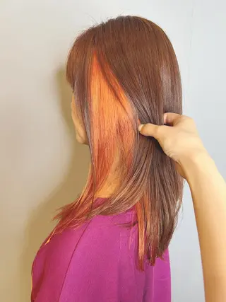 セミロング カラー 宮原 佳苗のヘアスタイル