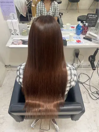 ロング カラー 髪質改善 艶髪カラー エクステ かいり✂️のヘアスタイル