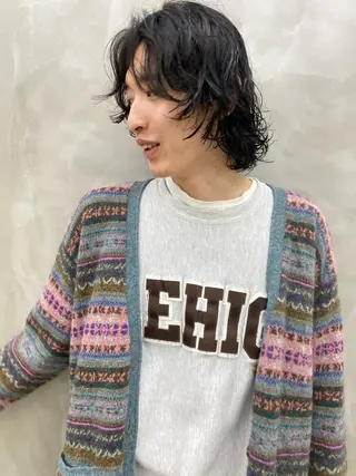 ショート カラー パーマ メンズ yiye 青山所属・無料カットモデル募集 🌱ひょうがのヘアスタイル