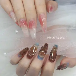 ネイル momo 長さだしのネイルデザイン