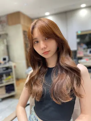 ロング 前髪顔まわりカット 🌈中村海聖のヘアスタイル