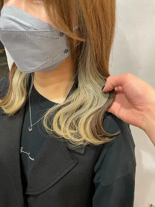 セミロング カラー 【店長】インナー指名 No.1戸塚優思のヘアスタイル