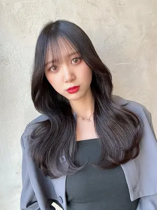 ロング 新宿✨顔周りカット 韓国ヘア/坂本亜裟海のヘアスタイル