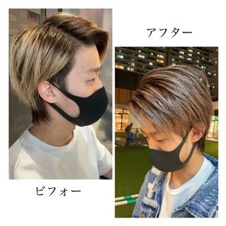 ショート カラー メンズ メンズヘア特化 崎田 成人のヘアスタイル