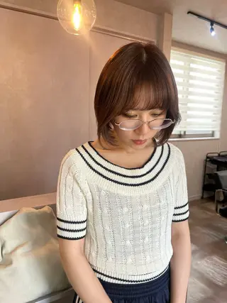 ミディアム ere 代々木公園所属・みほ/ニュアンス/ モード/艶カラーのヘアスタイル