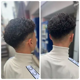 ショート 飯星慧斗 /ブリーチ、縮毛矯正のヘアスタイル