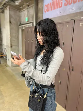 ロング カラー パーマ 水野 雪 /パーマ/暖色カラーのヘアスタイル