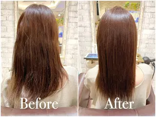 ロング カラー アオガミ （前髪顔周りカット）のヘアスタイル