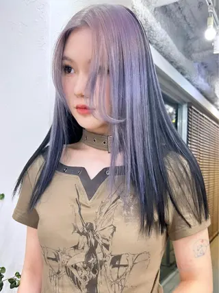 ロング カラー 🧸艶々韓国ヘア 🧁mizunaのヘアスタイル