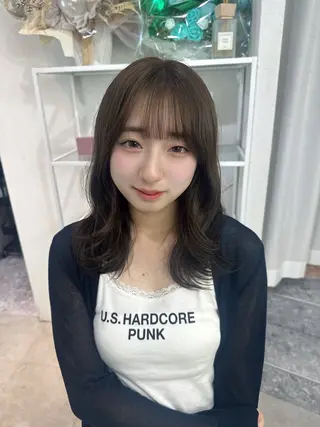 ミディアム カラー 🪞個室サロン/韓国 艶髪/keito🪞のヘアスタイル