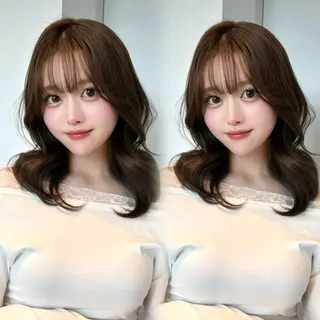 ミディアム ヘアアレンジ 田中 柚莉愛のヘアスタイル