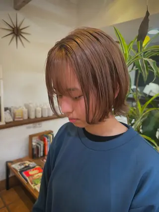 ショート カラー KAKERU/ボブ/ ショート/パーマ🌱のヘアスタイル