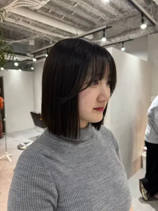 ミディアム 🌈ボブ/縮毛矯正/ 梅田美容室🌈もあのヘアスタイル