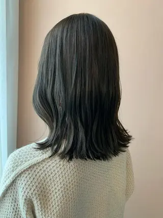 セミロング カラー hub hair レイヤー/透明感のヘアスタイル