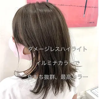 セミロング カラー 縮毛/レイヤー 韓国/橋口のヘアスタイル