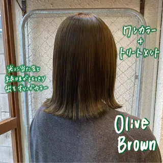 ミディアム カラー 暖色艶color / ボブ🦩Rioのヘアスタイル