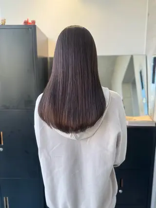 セミロング カラー パーマ ヘアアレンジ 透明感/オリーブ/ グレージュ/YUKAのヘアスタイル