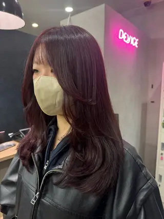 セミロング カラー ヘアアレンジ 💫きたはら りおん💫のヘアスタイル