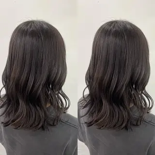 ミディアム カラー 韓国風骨格カット 艶カラー🩶髙林夏美のヘアスタイル