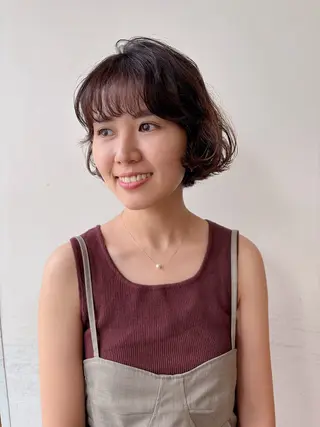 パーマ ボブ/ミディアム 親しみやすさ/さくらのヘアスタイル