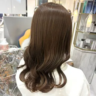 セミロング Ayu🍯/栄/ブリ ーチカラー/ヘアメのヘアスタイル