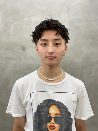 パーマ メンズ メンズカット パーマ[佐橋]のヘアスタイル