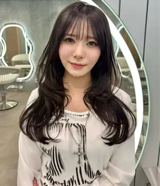 ロング カラー ヘアアレンジ 大宮‎🩵縮毛矯正 髪質改善 佐藤 和のヘアスタイル