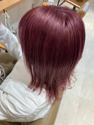 ミディアム 艶カラー3850 まいのヘアスタイル