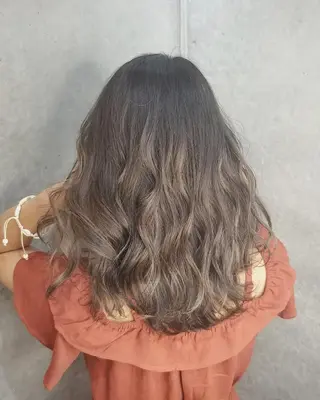 セミロング カラー パーマ ヘアアレンジ ペスカ豊崎店　沖縄所属・ショート指名No.1 店長　清水のヘアスタイル