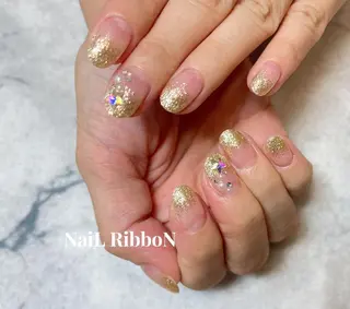 ネイル ネイルリボン 受付スタッフのネイルデザイン
