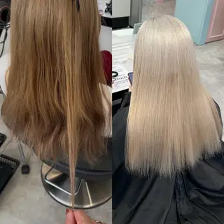 ロング カラー エフェクトブリーチ／ レイヤーカット／翔のヘアスタイル