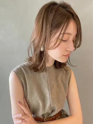 ミディアム PARK rooms所属・圧倒的な質感🧡 髪質改善/丸山晴菜のヘアスタイル