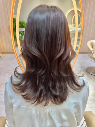 セミロング カラー レイヤーカット/ 顔周り 五島巨幹のヘアスタイル