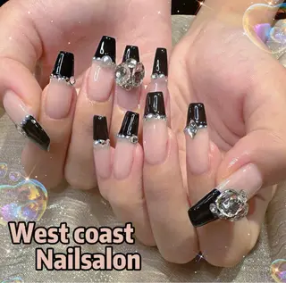 ネイル リボン、ガーリー パーツ放題専門店のネイルデザイン