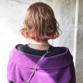 ミディアム カラー 🧡色落ちまで2度綺 麗なカラー🧡ヨシキのヘアスタイル