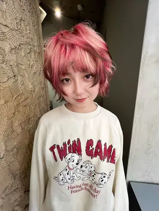 ショート カラー haco＋所属・圧倒的デザイン力 店長🎨RENAのヘアスタイル